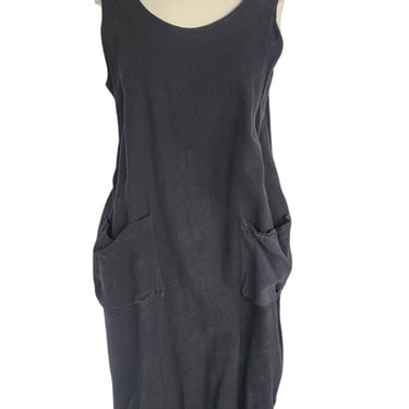 Vintage Lilith of France Black Dress Sleeveless w/Pockets 