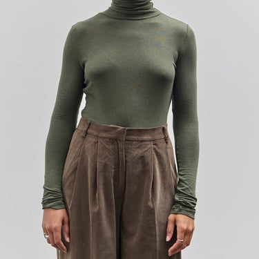 Mijeong Park Roll Neck Jersey Top, Olive