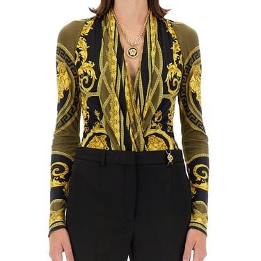 Versace Women Bodysuit With Baroque Print