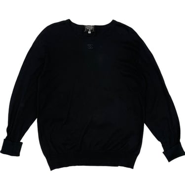 Chanel Black Logo Sweater