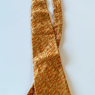 1970s Orange Waves Tie