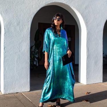 Goddess Waist Caftan in Scarab Sheen 