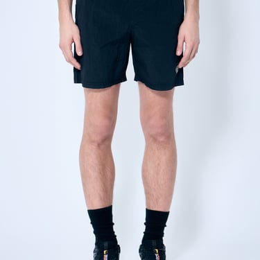 Stone Island Men Nylon Shorts With Logo Patch