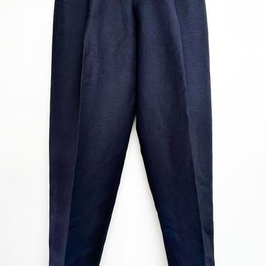 NEW Giorgio Sant'Angelo Linen Pants Trousers VINTAGE Dark Navy Blue sz 8 Sant angelo 1980's, 1990's NOS 