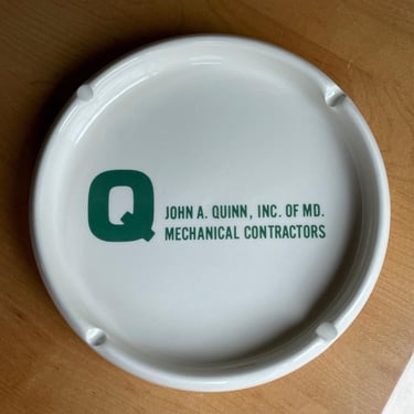 Ashtray Business Q John Quincy Mechanical Engineer MD Maryland Promotional Promo Dish Change Plate Washington DC Graphic Design Typography 