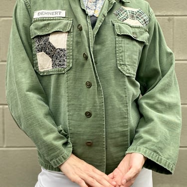 Multi Quilt Patched Fatigue Jacket