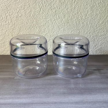 Vintage Set of 2 Hammerplast Sweden Plastic Storage Airtight Leakproof Danish Modern 