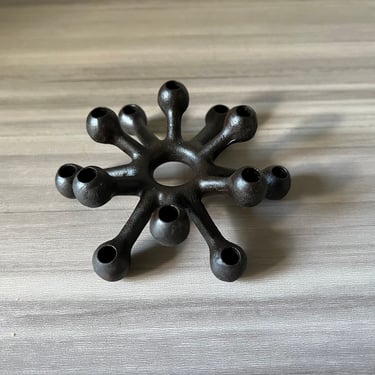 Vintage Spider Candle Holder Black Cast Iron Vintage Dansk Designs Taper Candle Light Danish MCM Jens Quistgaard 