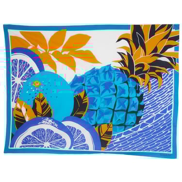 Guy Laroche 1980s NOS Deadstock Tropical Fruit Cotton Vintage Beach Pareo 