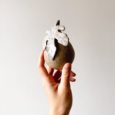Ceramic Fig Ornament // handmade pottery 