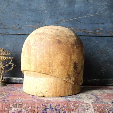 Vintage Balsa Wood Millinery Hat Mold Block Stretcher 