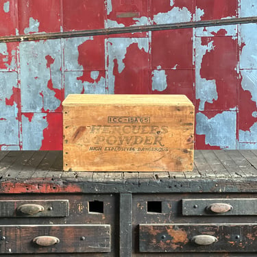 Vintage Hercules Powder Extra Dynamite Wood Crate 