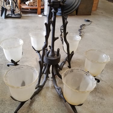 Wrought Iron tree branch chandelier 24 w x 20.5 h