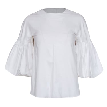 Tibi - White Button Back Cotton Top Sz XXS