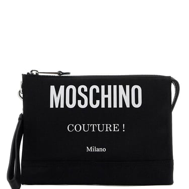 Moschino Nylon Logo Pouch With Zip Men