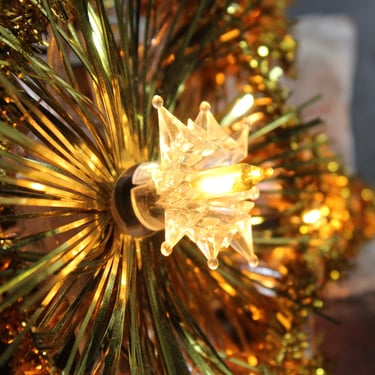 Vintage Light Up Star Tree Topper | Circa 1980s | Vintage Gold Star for the Top of Your Tree 