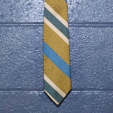 Vintage 1950s Diagonal Stripe Necktie 