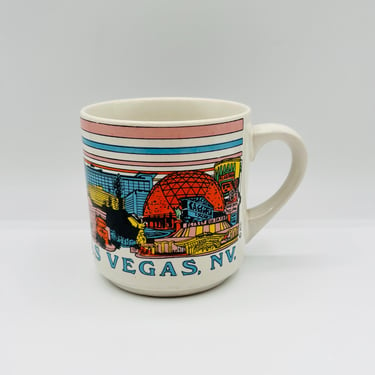 Vintage Las Vegas, Nevada 1990s  RTSI Tropicana Caesars City of Vegas Made in Korea Mug by LeChalet