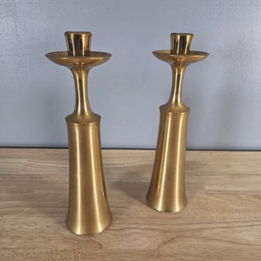 Jens Quistgaard Brass Candle Holders IHQ Pair 