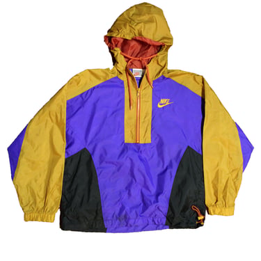 Vintage 1990's Nike Pullover Hooded Windbreaker Jacket