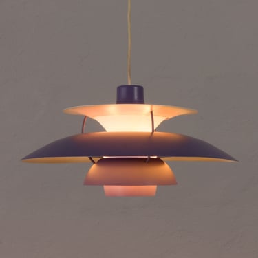 Violet PH5 pendant lamp by Poul Henningsen for Louis Poulsen, Denmark, 1970s 