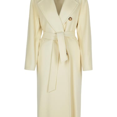 Max Mara 'Madame' White Wool Blend Coat Woman