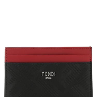 Fendi Man Two-Tone Leather Card Holder