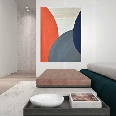 Large Oversized Heavy Duty Premium 36" x 48" Canvas Painting Abstract Minimalist Modern OriginalContemporaryArtworkby ArtbyDinaD by Art