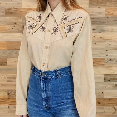 60's Western Style Dagger Blouse Top 