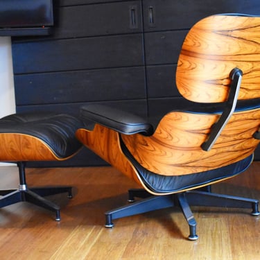 Restored Brazilian Rosewood Eames lounge chair and ottoman by Herman Miller (670/671), circa 1980 - #202 