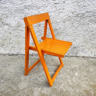 Vintage Folding Chair/ Stol Kamnik Chair/ Aldo Jacober Style Design/ Repainted Chair / Wooden Folding Chair/Folding Chair Yugoslavia 