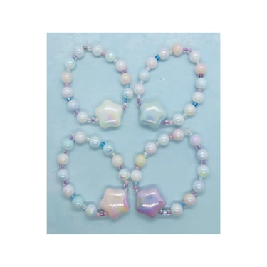 Pastel Star Bracelet - Kawaii Celestial Beaded Jewelry 