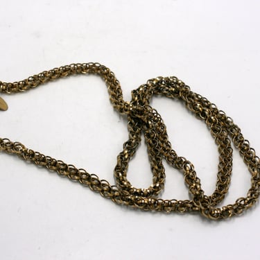 vintage Lucien Piccard gold link necklace 