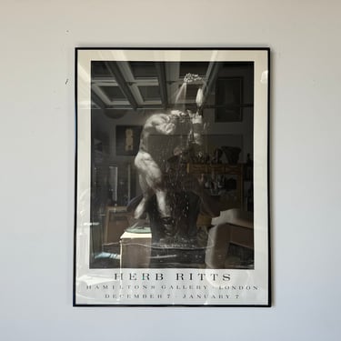 1984 Herb Bitts Poster " Dan and Fred, Bodyshop Series " Black and White Photographic Poster 