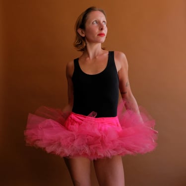Vintage 40s 50s Dance Costume Tutu Skirt Shorts/ 1940s 1950s Day-glo Ballet Theatre Burlesque / Size Small 