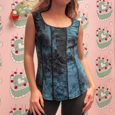 Sami Jo Velvet Flower Laced Top