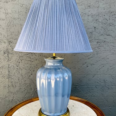 80s Ceramic Blue Lamp
