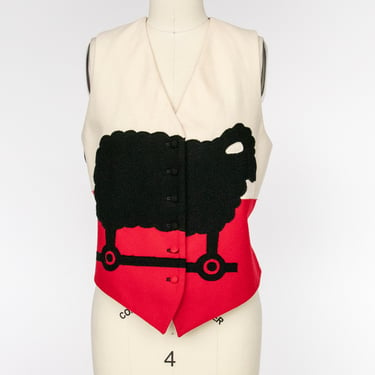 1990s Moschino Cheap & Chic Vest Top Wool M 