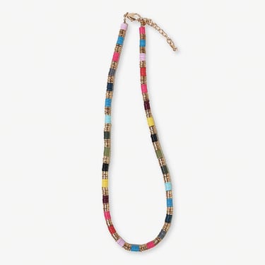 Colorpop+Brass Disc Necklace