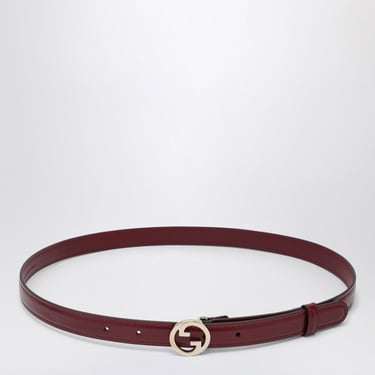 Gucci Gucci Blondie Rosso Ancora Leather Belt Women