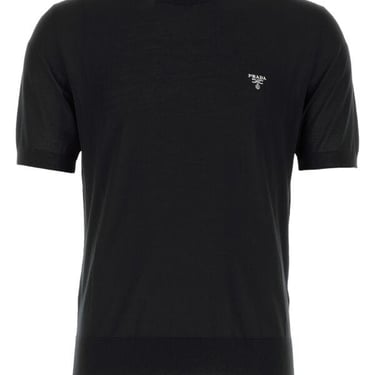 Prada Men Black Wool T-Shirt