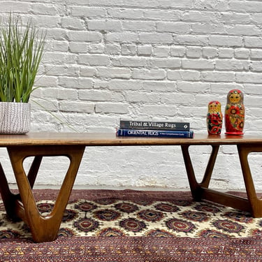 Mid Century Modern Walnut + Oak COFFEE TABLE by Lane Perception 