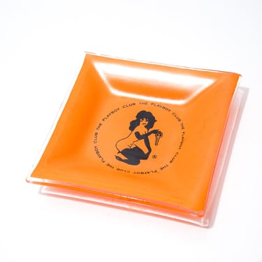 1960's The Playboy Club Orange Glass Ashtray, Leroy | Good's