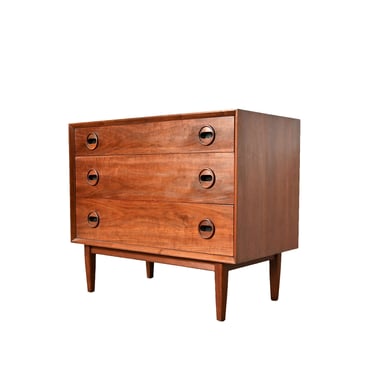 Walnut Dresser Founders Furniture Round Wood Pulls Mid Century Modern 