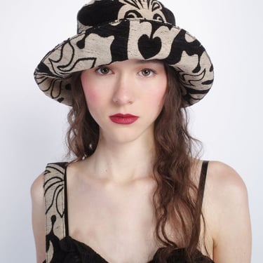 Anna Sui Beardsley Tapestry Oversized Brim Hat