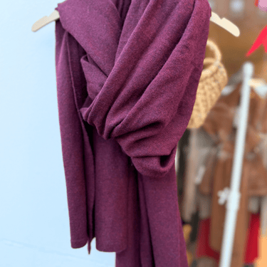 Cashmere oversized scarf, burgundy