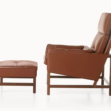 Wood Frame Lounge Chair High and Wing Back