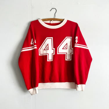 Vintage 60s 70s Jersey Sweatshirt Football #44 Two Tone | Flat 