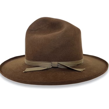 Vintage 1960s THE WESTERNERS Cowboy Hat ~ size 7 1/4 ~ Cowboy ~ Pencil Curl ~ Western Fedora ~ Wide Brim ~ Gus ~ Tom Mix ~ Beaver / Fur Felt 