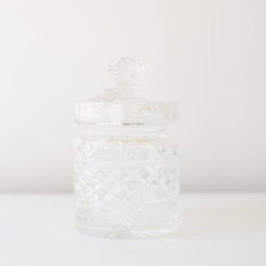 Vintage Crystal Lidded Jar 